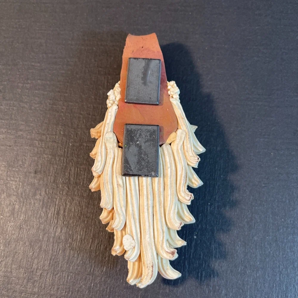 VTG Clay Art Design 6 Inch Santa Claus St. Nicholas Refrigerator Magnet
